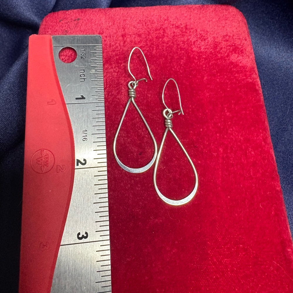 Earrings 925 Sterling Silver Chic Teardrop Earrings - Picture 4 of 5